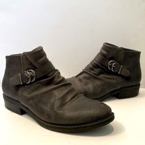 Baretraps- Black Ankle Bootie Style Yulia with Silver Buckle Detail- Size 8.5
